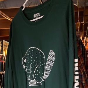 Men's Longtail T Relaxed Fit Angry Beaver Logo T